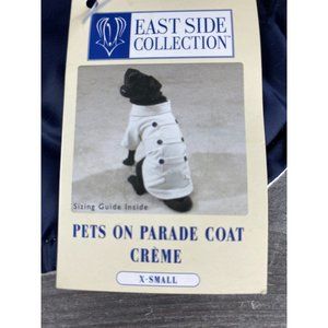 East Side Collection Pets On Parade X Small Creme Wool Blend Dog Coat